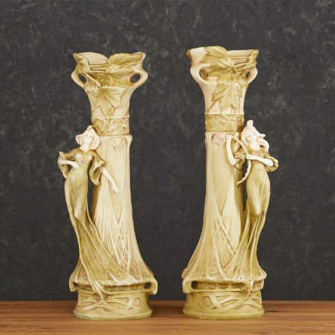 Art Nouveau Double Vase