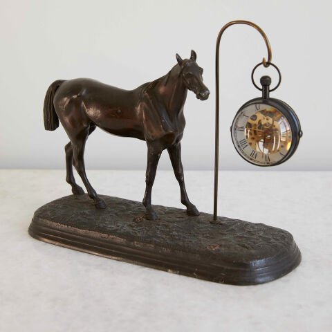 Horse Sculpture Clock