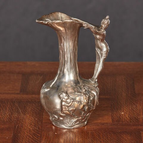 Etain Garantie Art Nouveau Sürahi