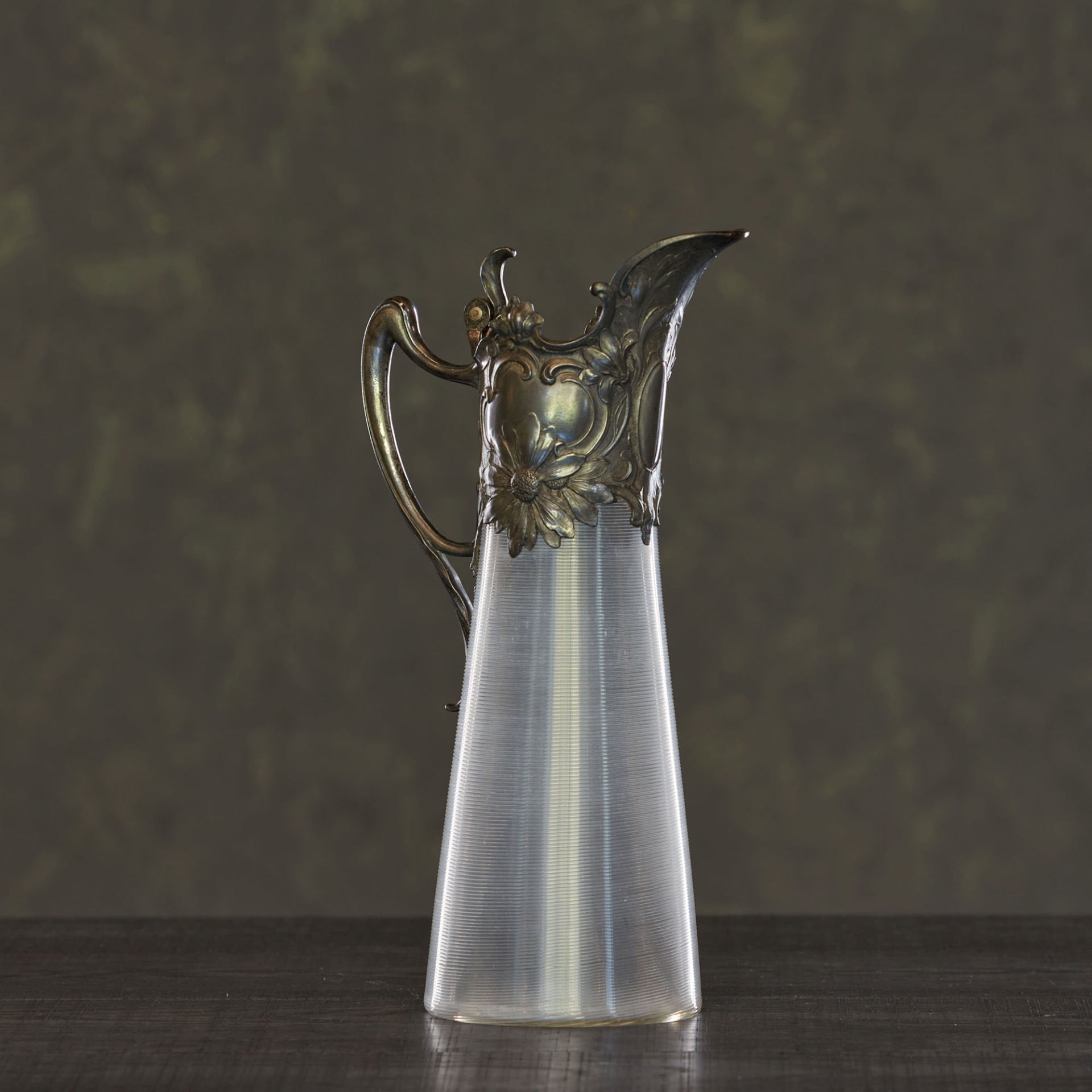 Baroque Style Carafe with Brass Lid