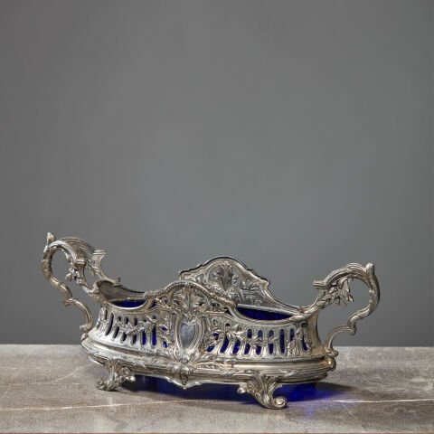 Kobalt Camlı Jardinyer