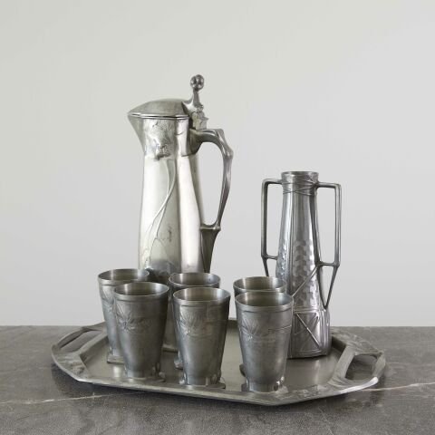 Art Nouveau Zinn Takım