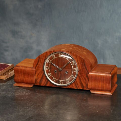 Walnut Console Clock