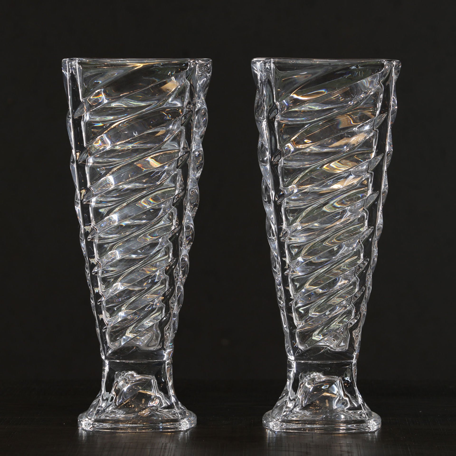 Double Crystal Vase