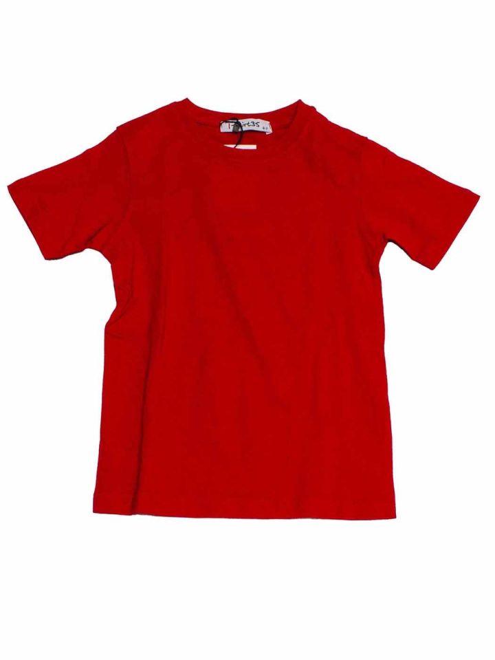 Kırmızı Düz Sade Çocuk Tişört