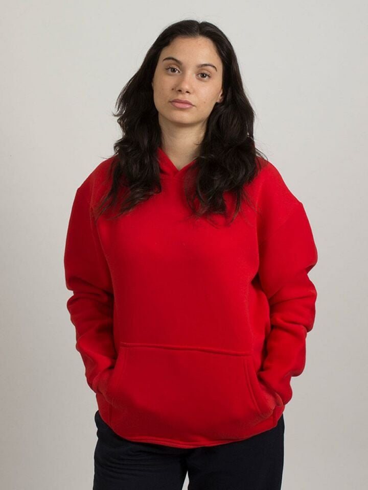 Kırmızı Basic Unisex Sweatshirt Hoodie 8665