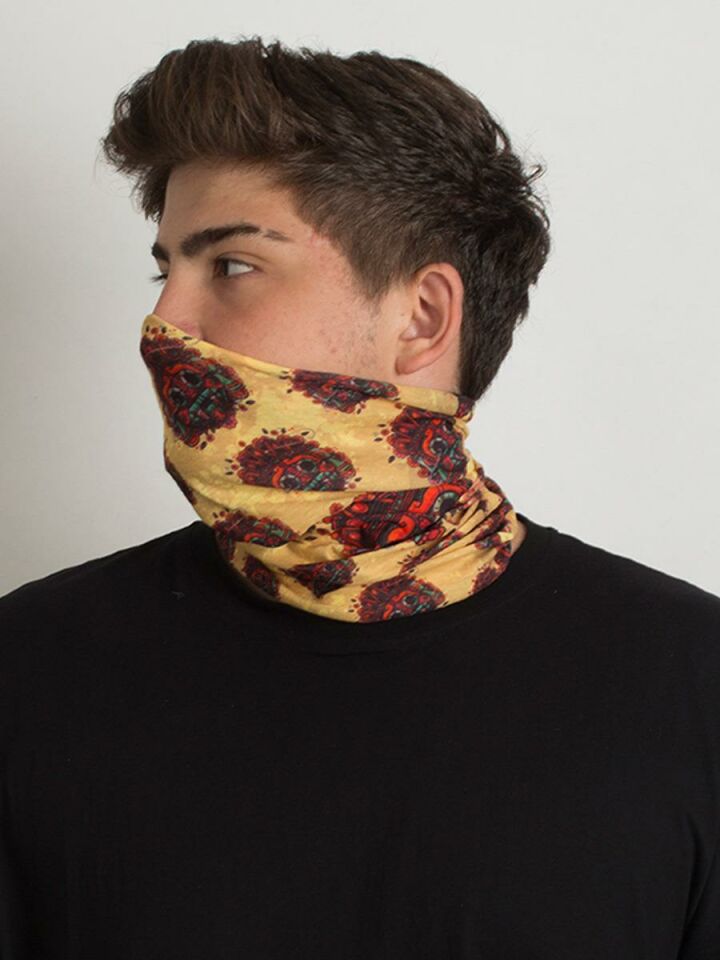 Desenli Unisex Mikrofiber Kapalı Bandana 8772