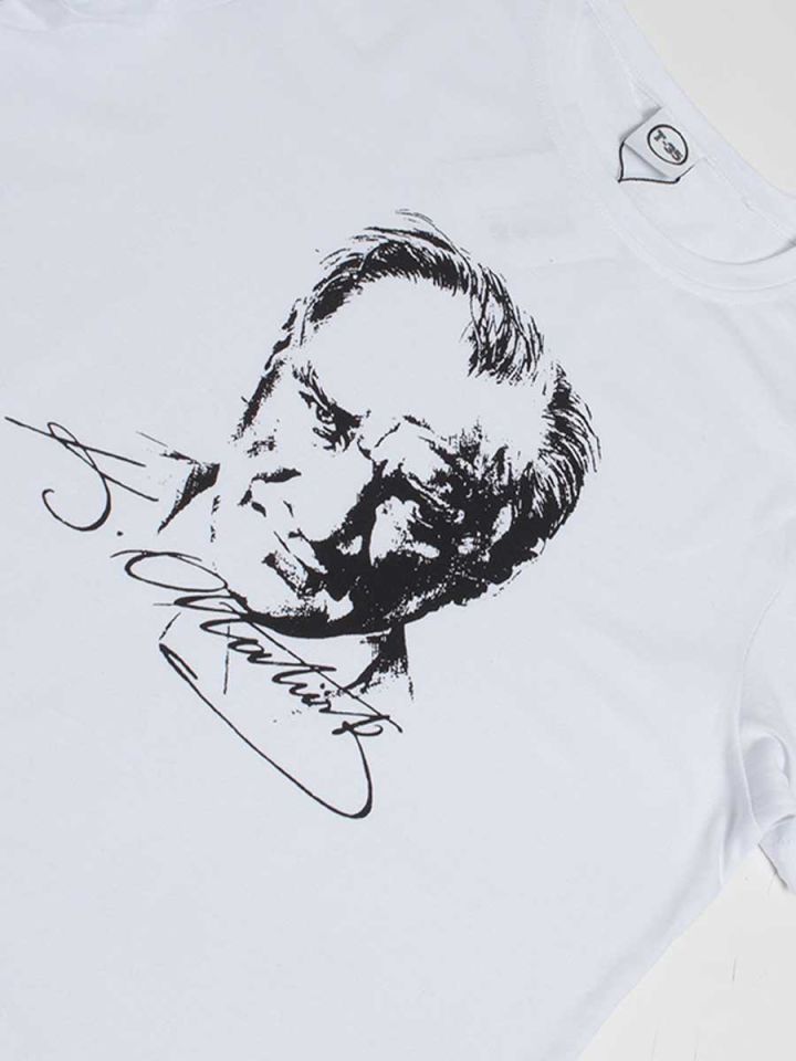 Mustafa Kemal Atatürk Portre İmza Çocuk Tişört