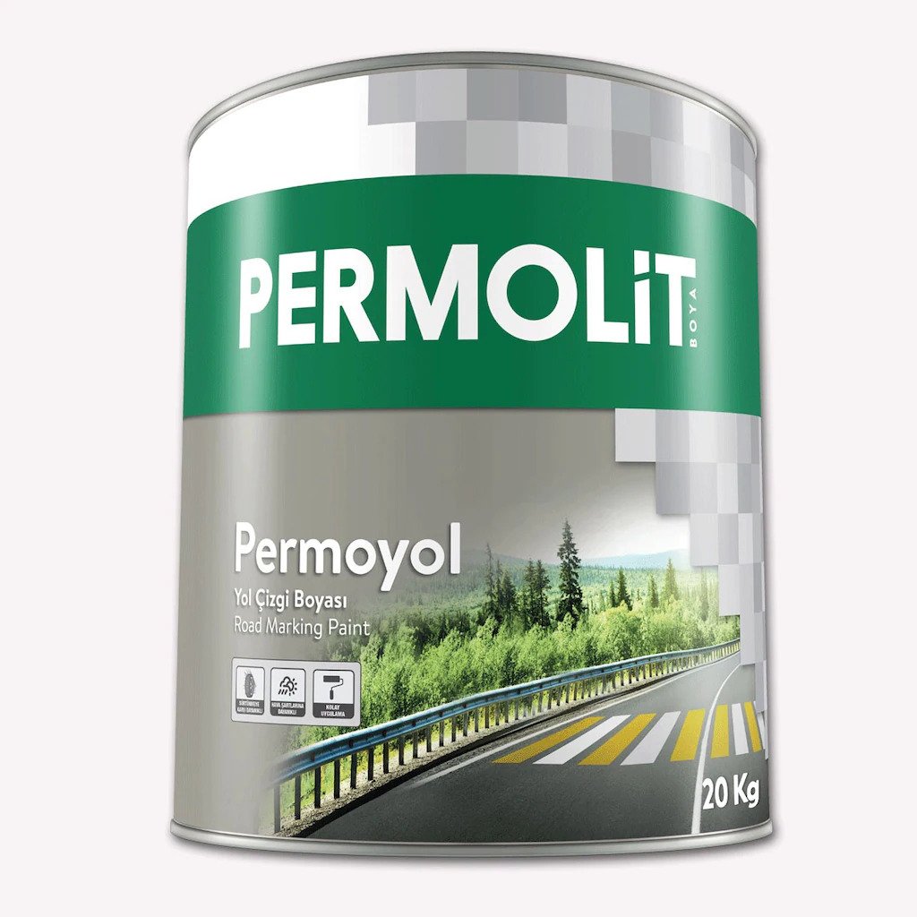 Permolit Permoyol Yol Çizgi Boyası- Sarı - Beyaz