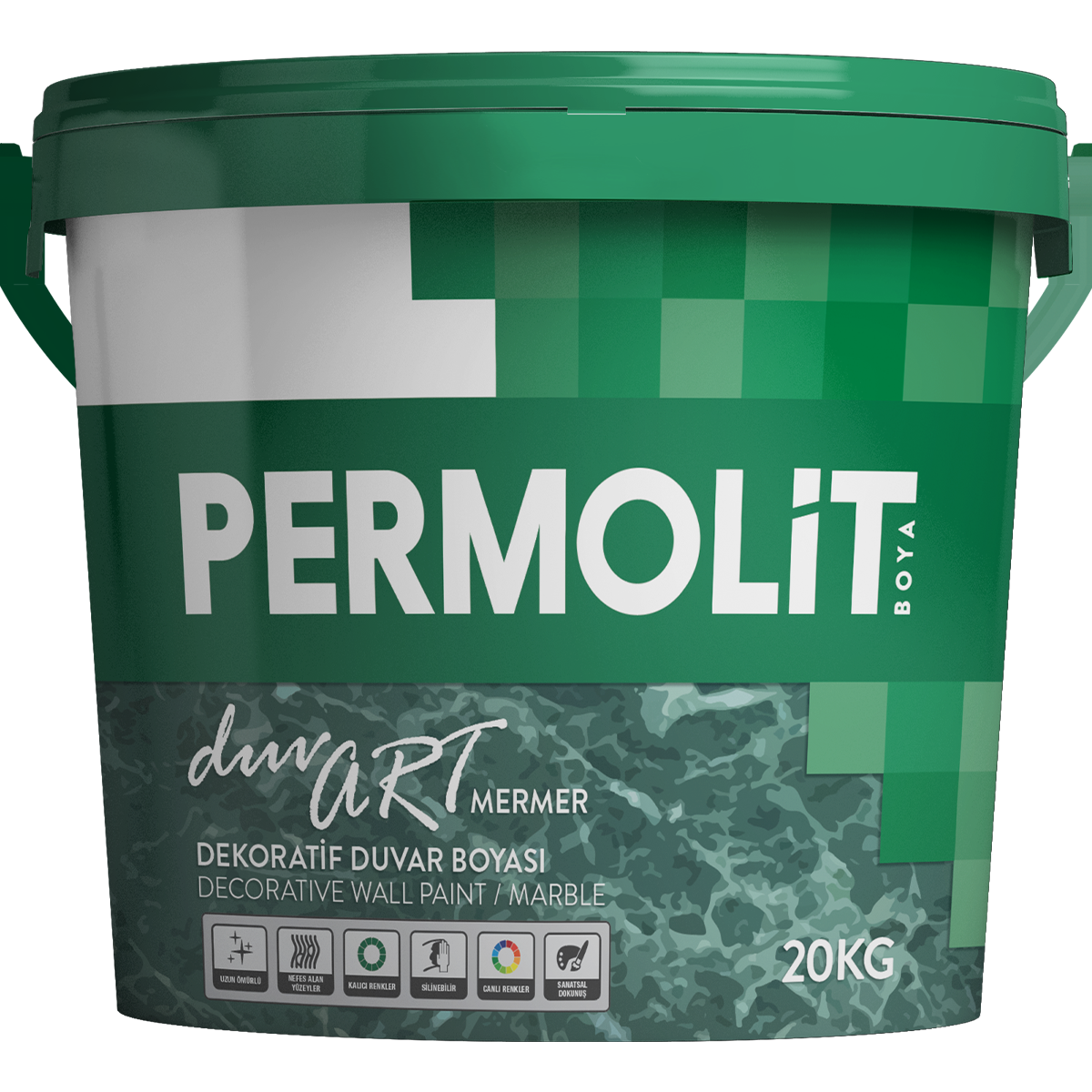 Permolit Duvart Mermer Dekoratif Duvar Boyası 20 Kg