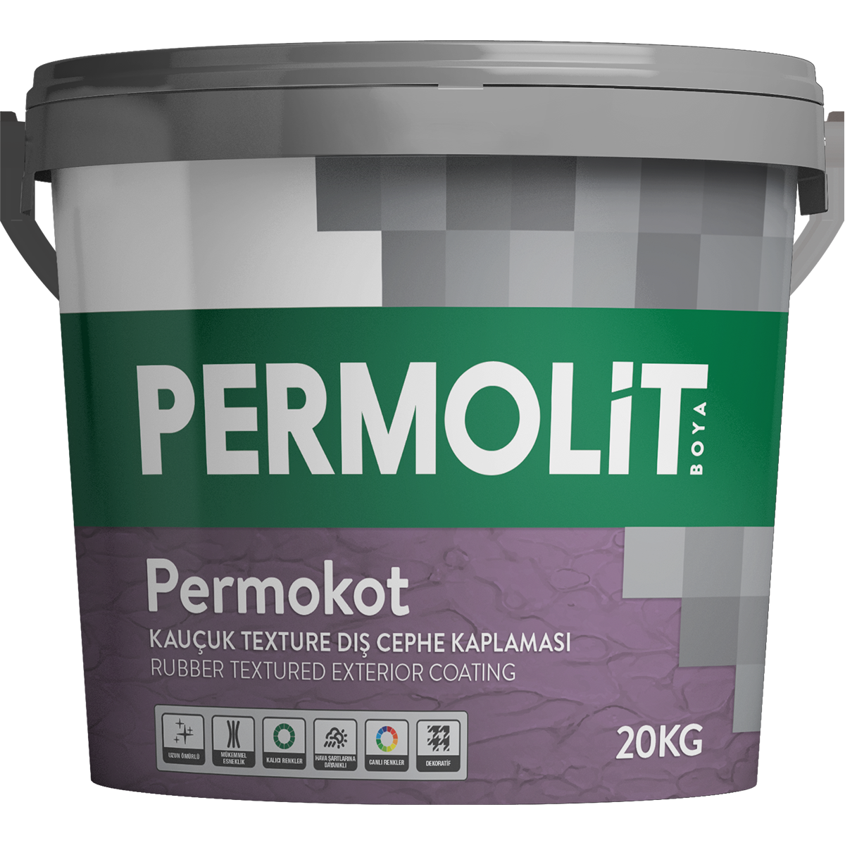 Permolit Permokot Kauçuk Texture Dış Cephe Kaplaması 20 kg