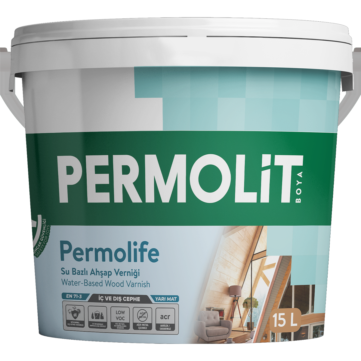Permolit Permolife Su Bazlı Ahşap Verniği