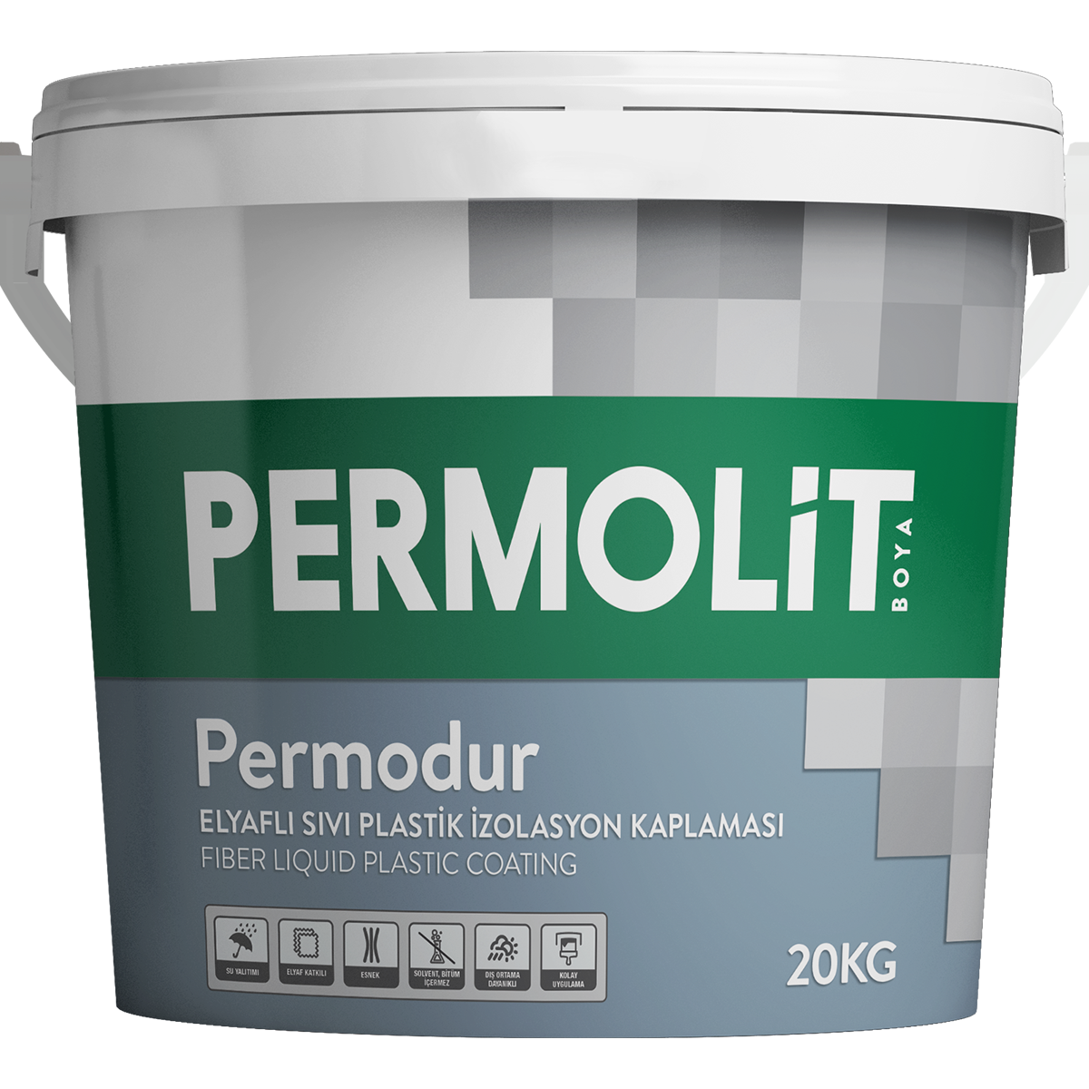 Permolit Permodur Elyaflı Sıvı Plastik İzolasyon Kaplaması (Su Kesici) 1 Kg