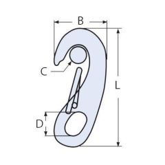 KRAKEN Tutucu Kanca Gözlü 50 mm (Boy) Paslanmaz