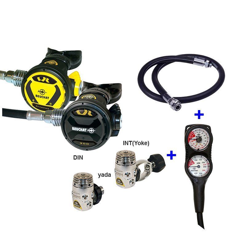 BEUCHAT Regülatör Set SPORT VR300, Ahtapot, Konsol, BC Hortumu