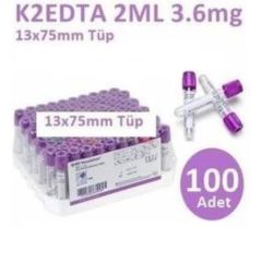 BD Vacutainer K2E 3.6 Mg Plus Hemogram Tüpü 2.0 ML 13X75 MM X 100 Adet