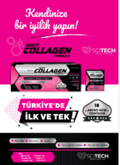 Sci-Tech Multi Collagen Formula Kolajen ve Vitamin Takviyesi 11,2 gr x 30 Saşe 3'lü Paket