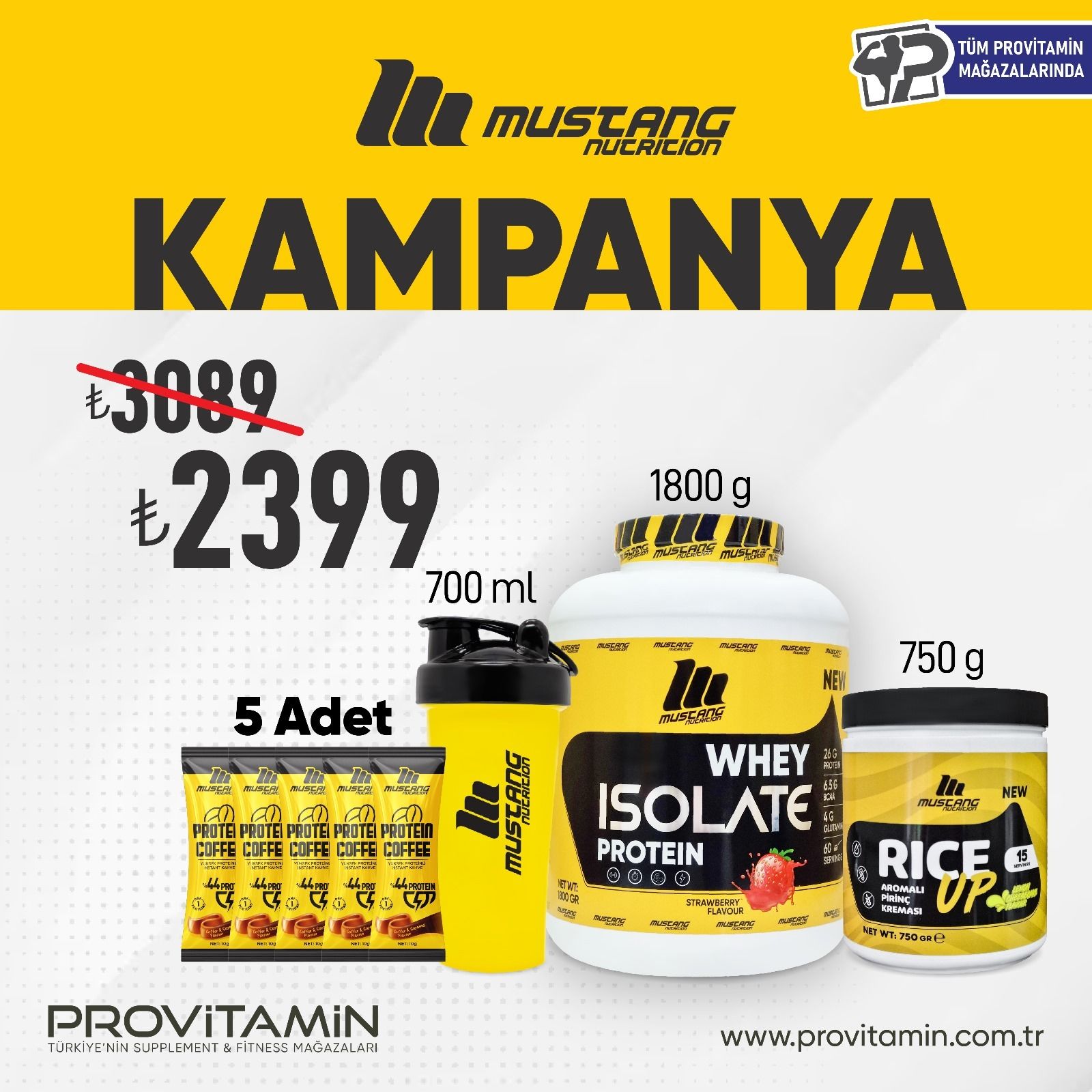 Mustang Whey İsolate Protein + Mustang Rice Up