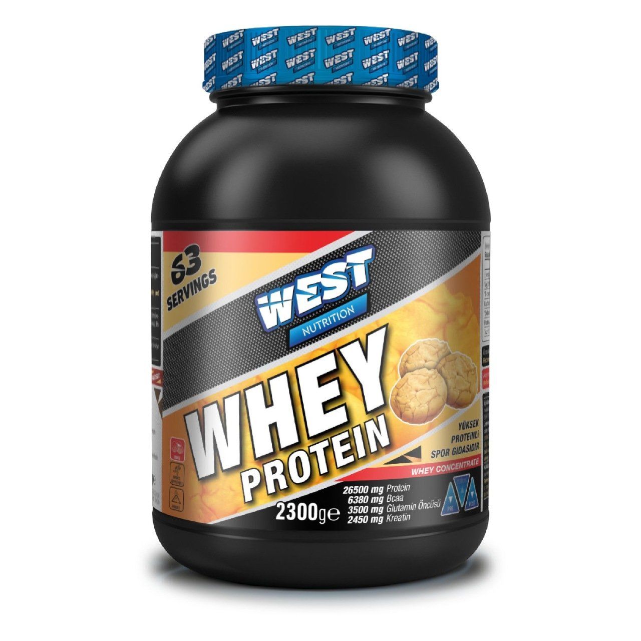 West Whey Protein Tozu 2300 gr 63 Servis