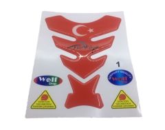 Depo Tank Ped Türk Bayrağı Desenli