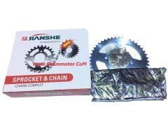 Yamaha Ybr 125 Ön Arka Dişli + Zincir Set Jianshe