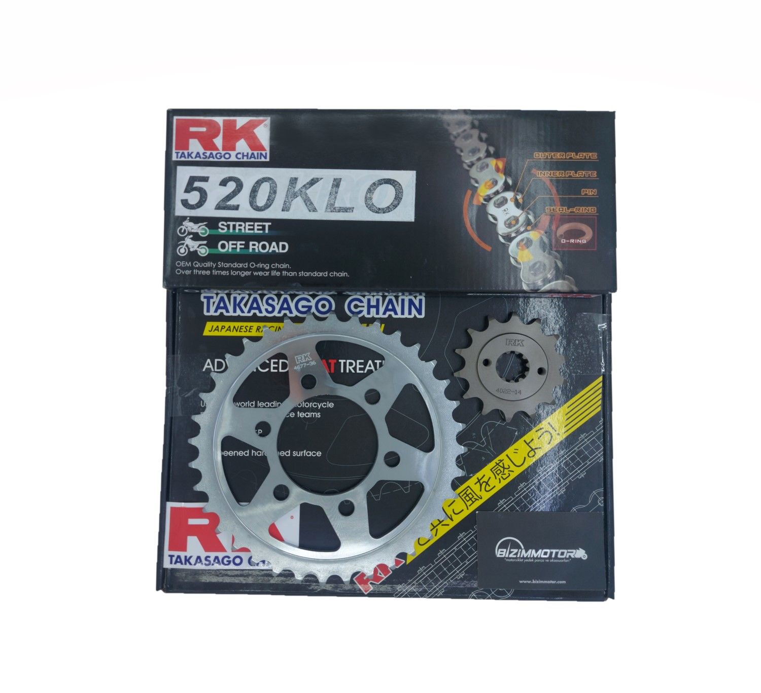 Honda CB 250 R Ön Arka Dişli Zincir Set RK