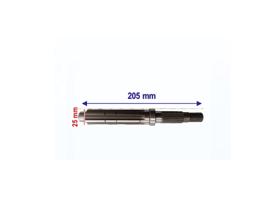 ATV ARKA ÇIKIŞ MİLİ 6 kanallı UZUN 25 mm