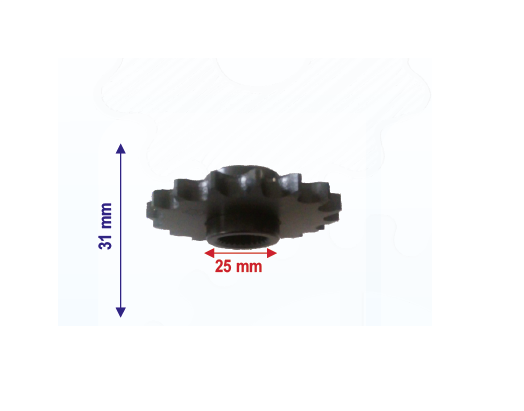 ATV KANUNİ ÖN DİŞLİ 530-17 T İÇ 25 mm31 UZUN M