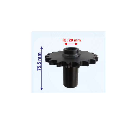 ATV KANUNİ ÖN DİŞLİ 530-18 T İÇ 20 mm75,5 UZUN TM