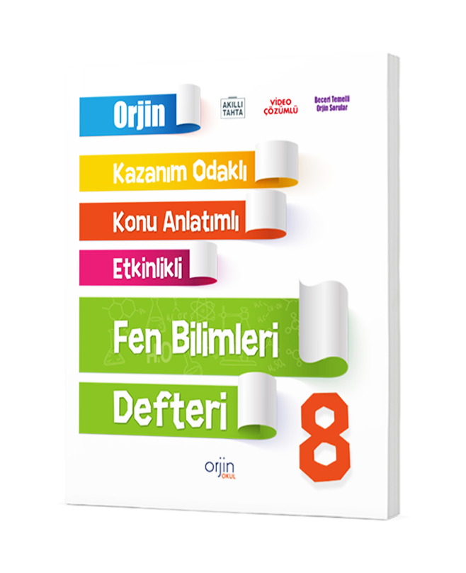 Orjin 8.Sınıf Fen Bilimleri Defteri