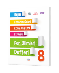 Orjin 8.Sınıf Fen Bilimleri Defteri