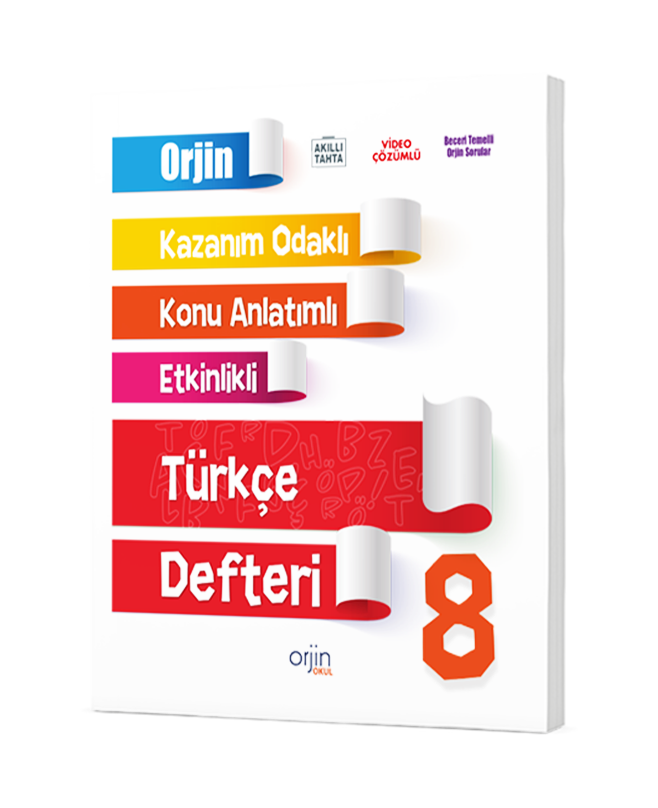 Orjin 8.Sınıf Türkçe Defteri