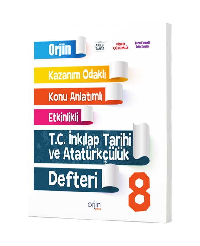 Orjin 8.Sınıf İnkılap Tarihi Ve Atatürkçülük Defteri