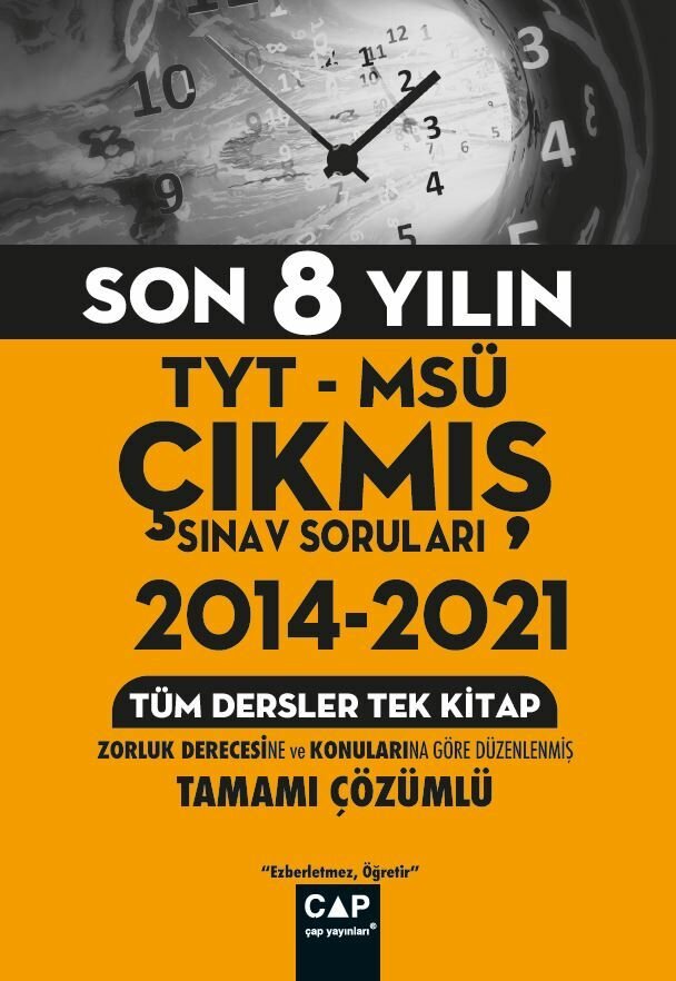 Çap Yayınları TYT MSÜ Çıkmış Sınav Soruları Tüm Tek 2014-2021-22