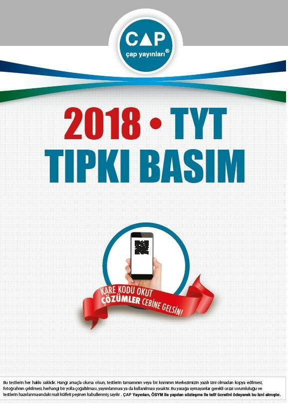 Çap Yayınları TYT Tıpkı Basım 2018