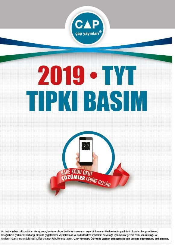 Çap Yayınları TYT Tıpkı Basım 2019