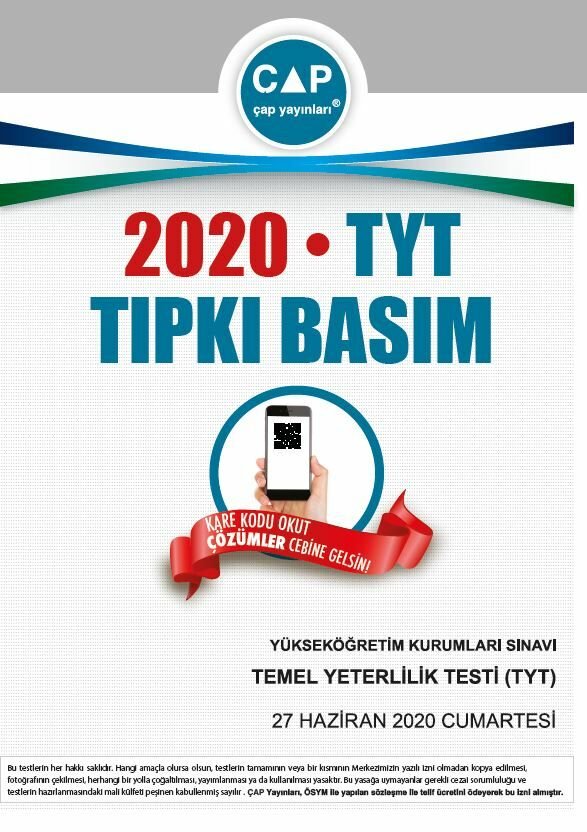 Çap Yayınları TYT Tıpkı Basım 2020