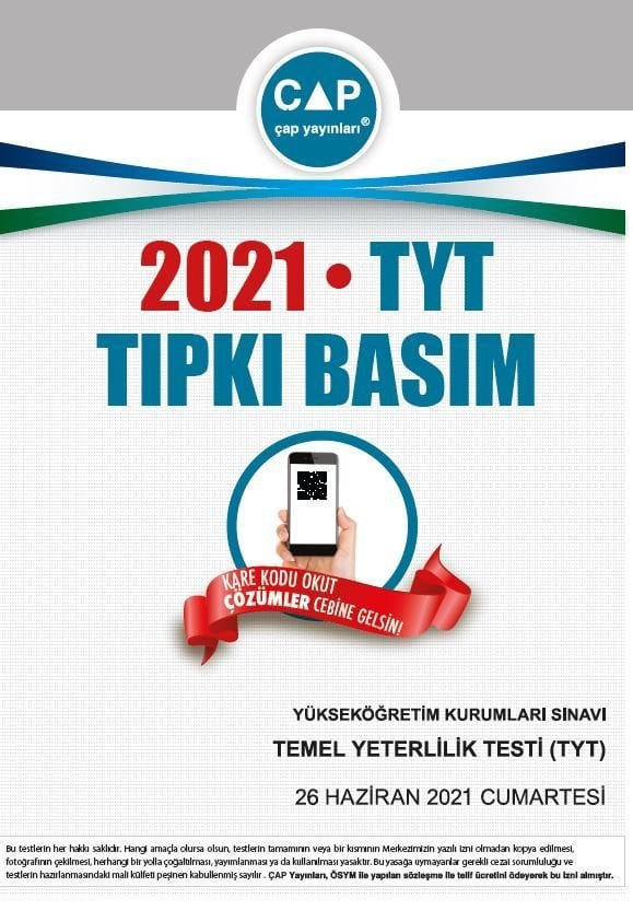 Çap Yayınları TYT Tıpkı Basım 2021