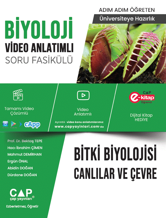 Çap Yayınları Üniversite Hazırlık Biyoloji Ka-Sb Bitki Biyolojisi Canlılar ve Çevre - 2022