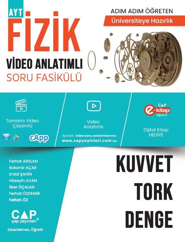 Çap Yayınları Üniversite Hazırlık Fizik Ka-Sb Kuvvet-Tork-Denge - 2021