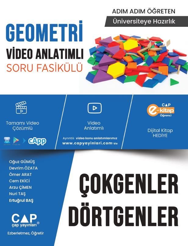 Çap Yayınları Üniversite Hazırlık Geometri  Çokgen Dörtgenler - 2023