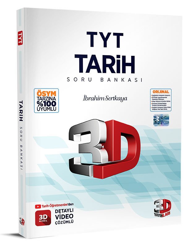 3D Yayınları 2023 TYT Tarih Soru Bankası