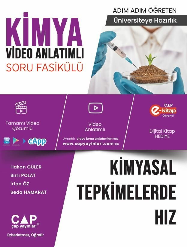 Çap Yayınları Üniversite Hazırlık Kimya Ka-Sb  Kimyasal Tepkimelerde Hız  - 2023