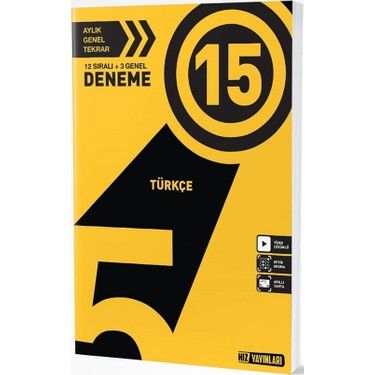 Hız Yayınları 5. Sınıf Türkçe 15 li Deneme
