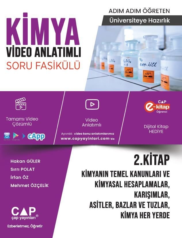 Çap Yayınları Üniversite Hazırlık Kimya Ka-Sb Bilimi 2.Kitap - 2021