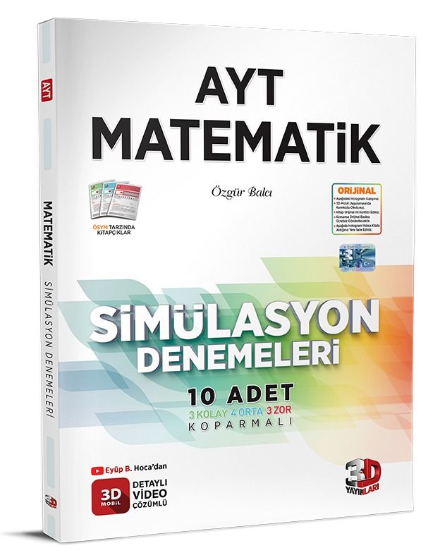 3D Yayınları AYT Matematik Simülasyon Denemeleri