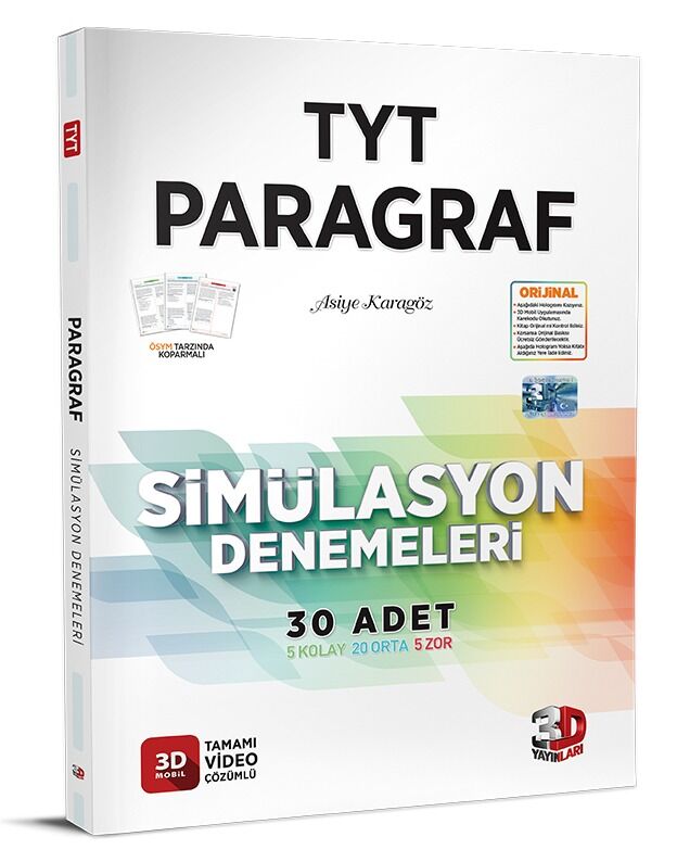 3D Yayınları TYT Simülasyon Paragraf Denemeleri