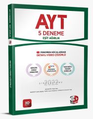 3D Yayınları AYT Eşit Ağırlık 5'li Paket Deneme