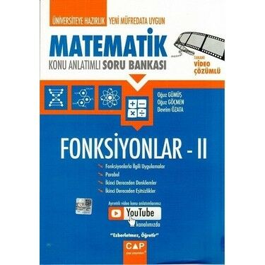 Çap Yayınları Üniversite Hazırlık Matematik Ka-Sb Fonksiyonlar II- 2022