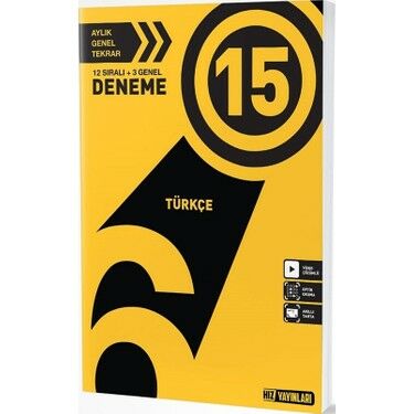 Hız Yayınları 6. Sınıf Türkçe 15 li Deneme